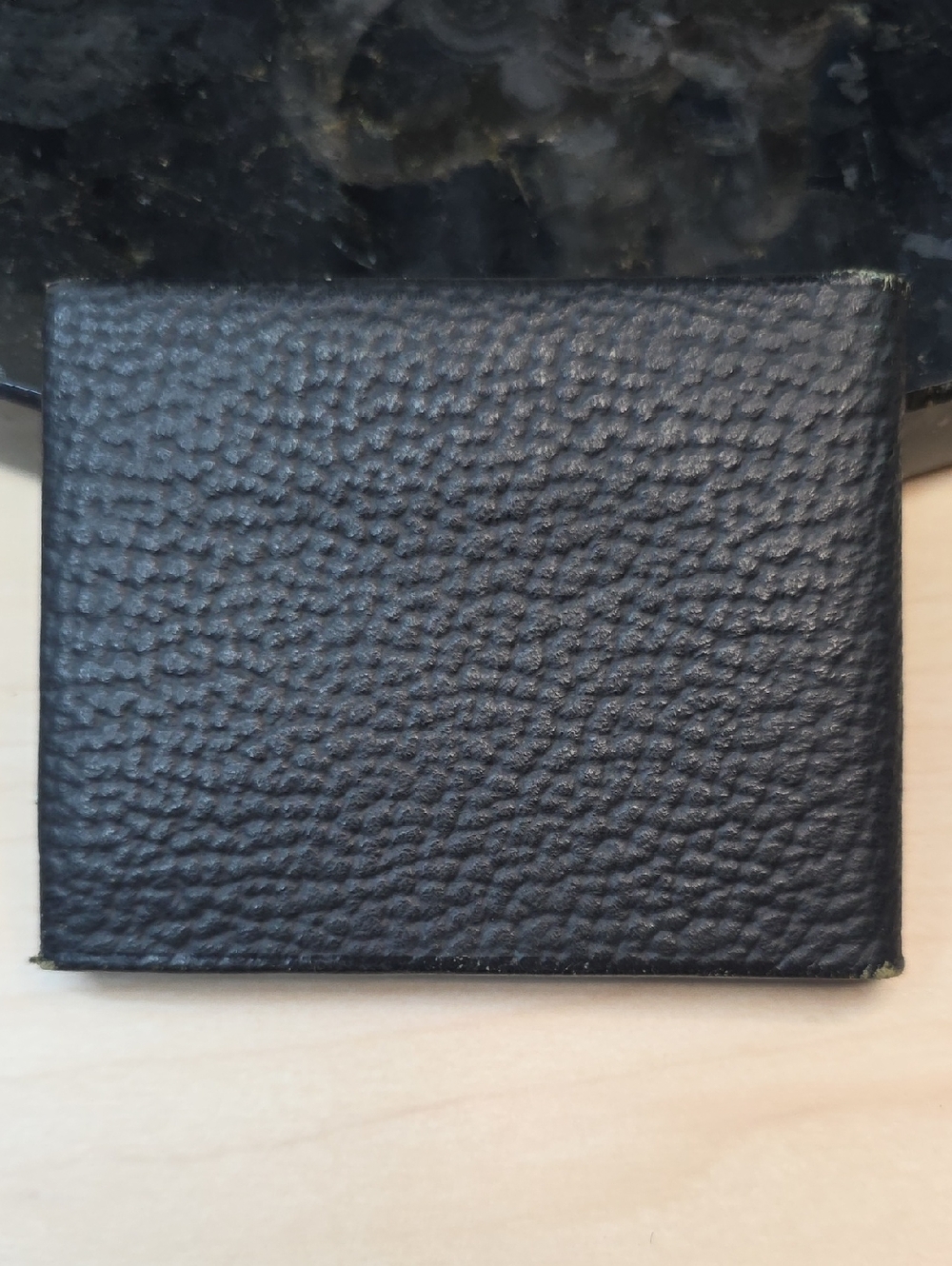 VTG S.M. Co. Genuine Goatskin Leather Billfold Wallet | Mid-Century Black